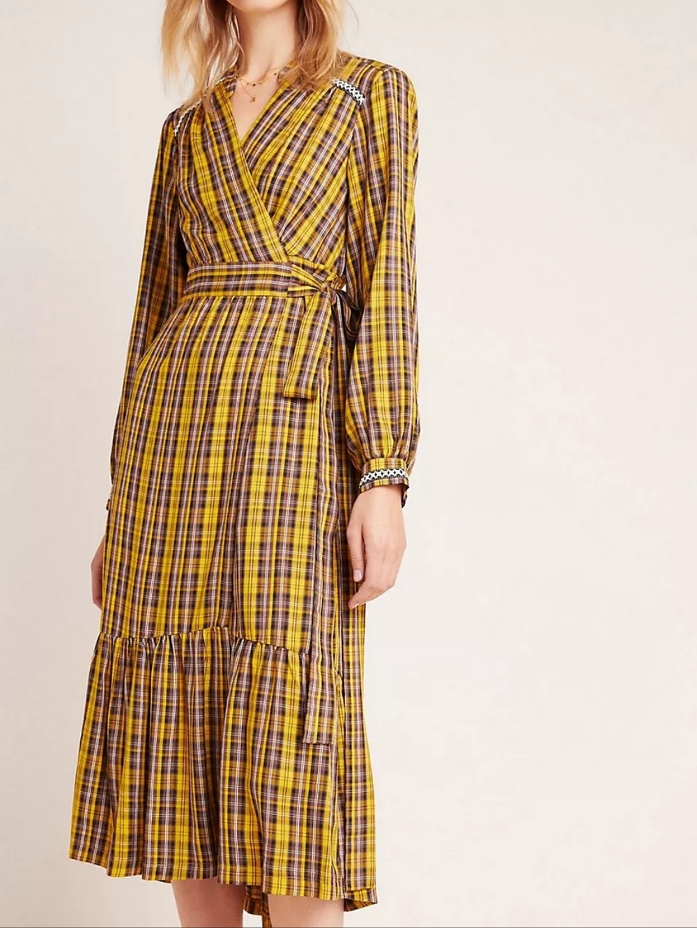 Anthropologie Dalton Wrap Maxi Dress Sz S